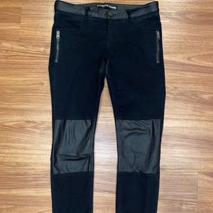 Black Jeggins with faux leather